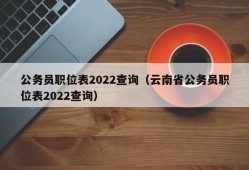 公务员职位表2022查询（云南省公务员职位表2022查询）